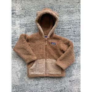 Patagonia 4T Brown Furry Friends Fleece Hoody Jacket